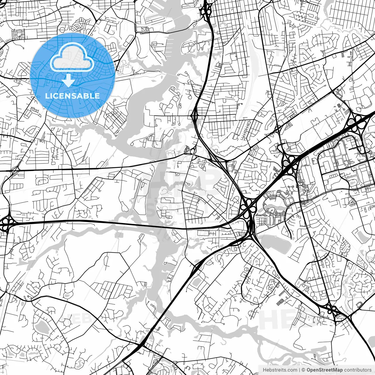 Map of Chesapeake, Virginia