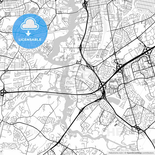 Map of Chesapeake, Virginia