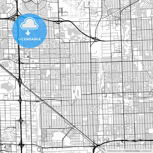 Map of Hialeah, Florida