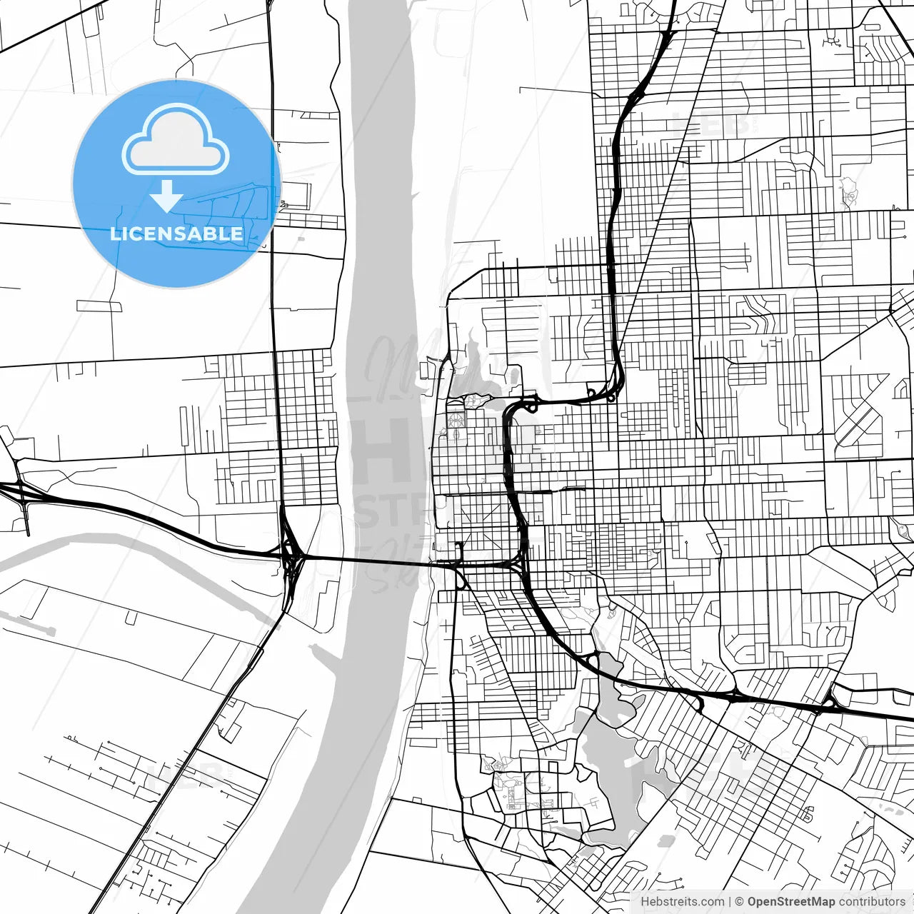 Map of Baton Rouge, Louisiana
