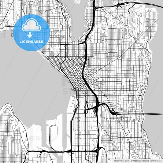 Map of Seattle, Washington