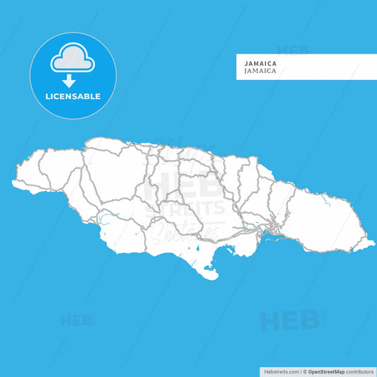 Map of Jamaica Island