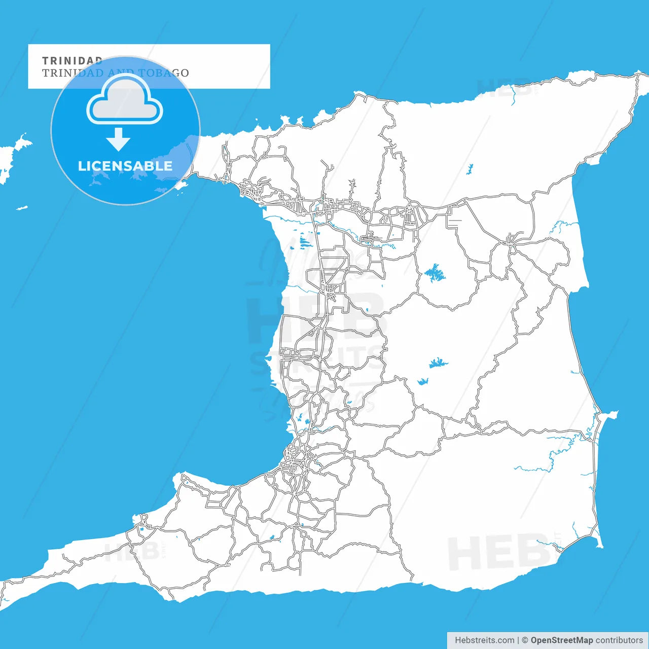 Map of Trinidad Island