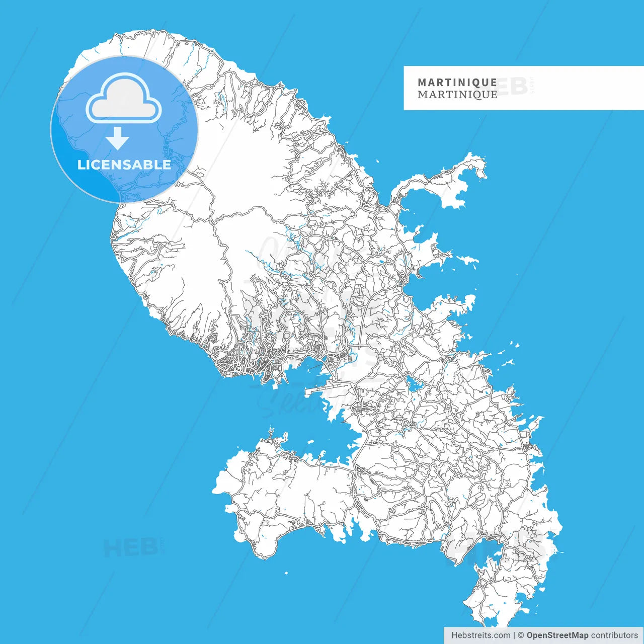 Map of Martinique Island