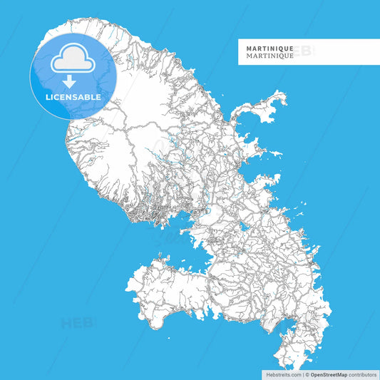 Map of Martinique Island
