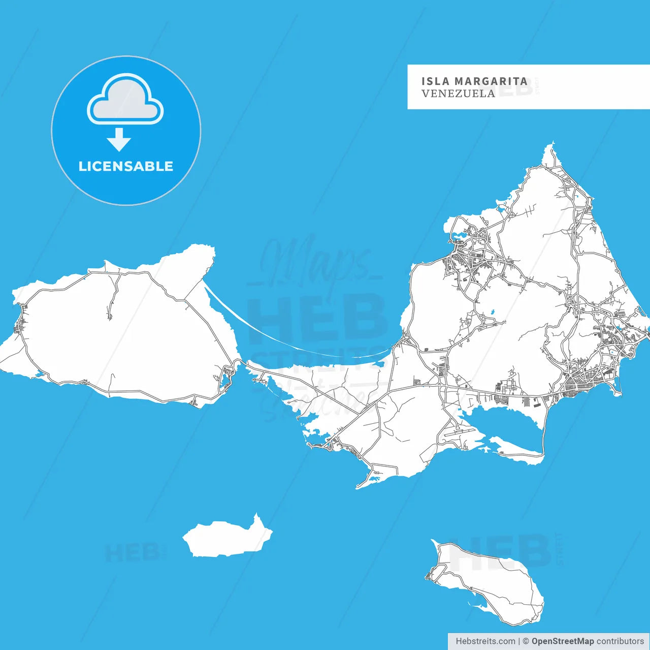 Map of Isla Margarita