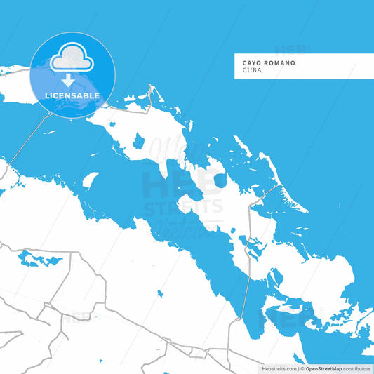 Map of Cayo Romano Island