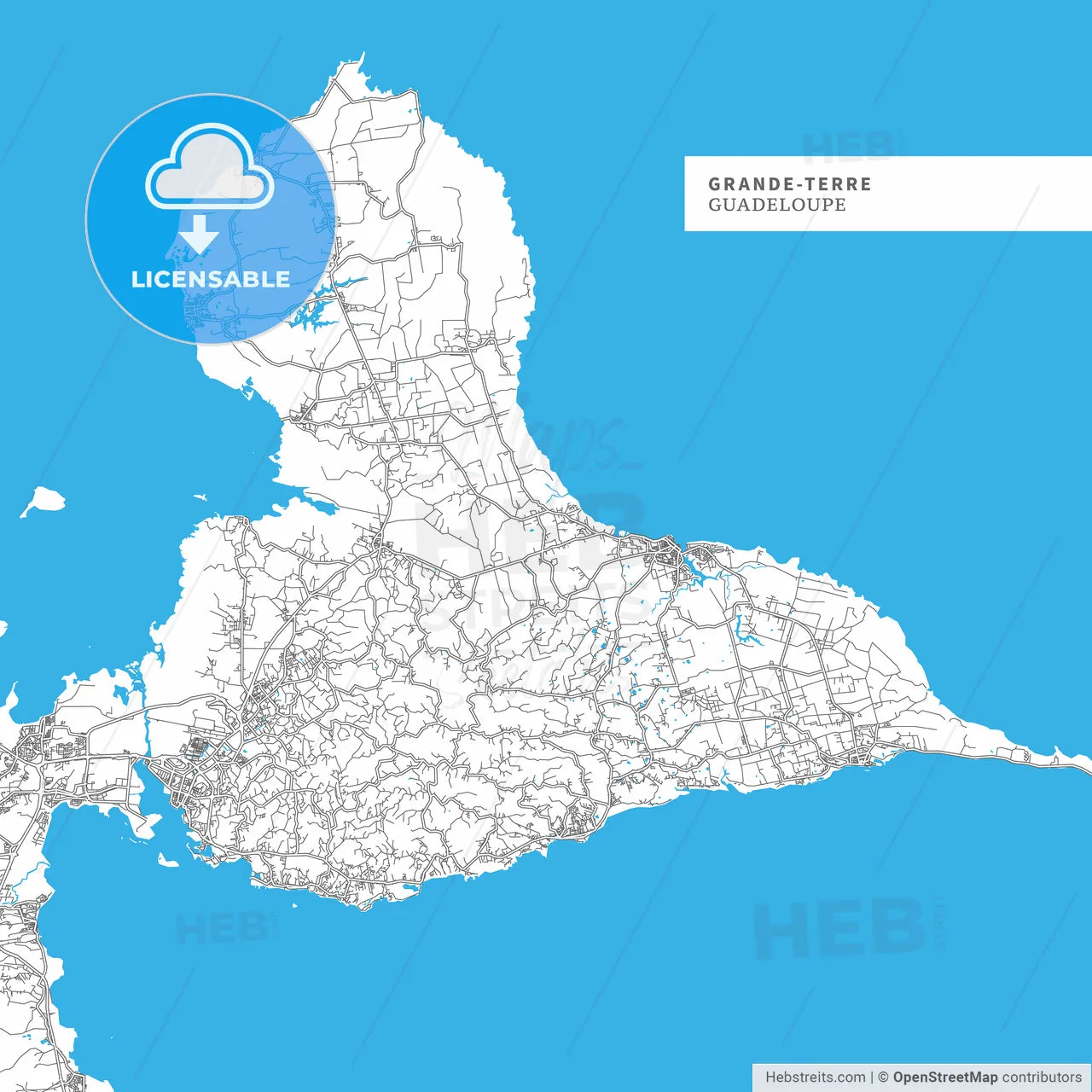 Map of Grande-Terre Island