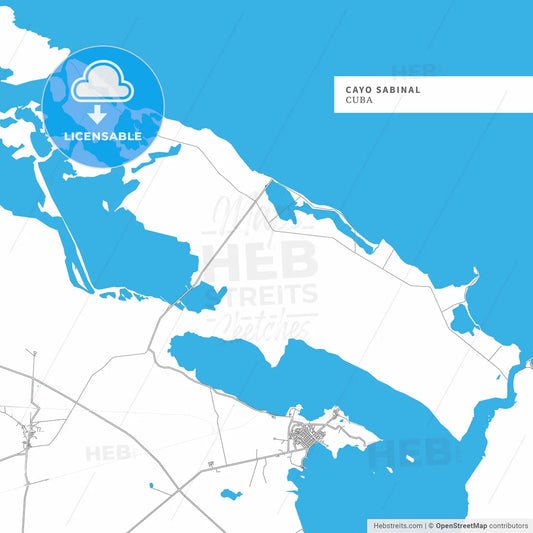 Map of Cayo Sabinal Island