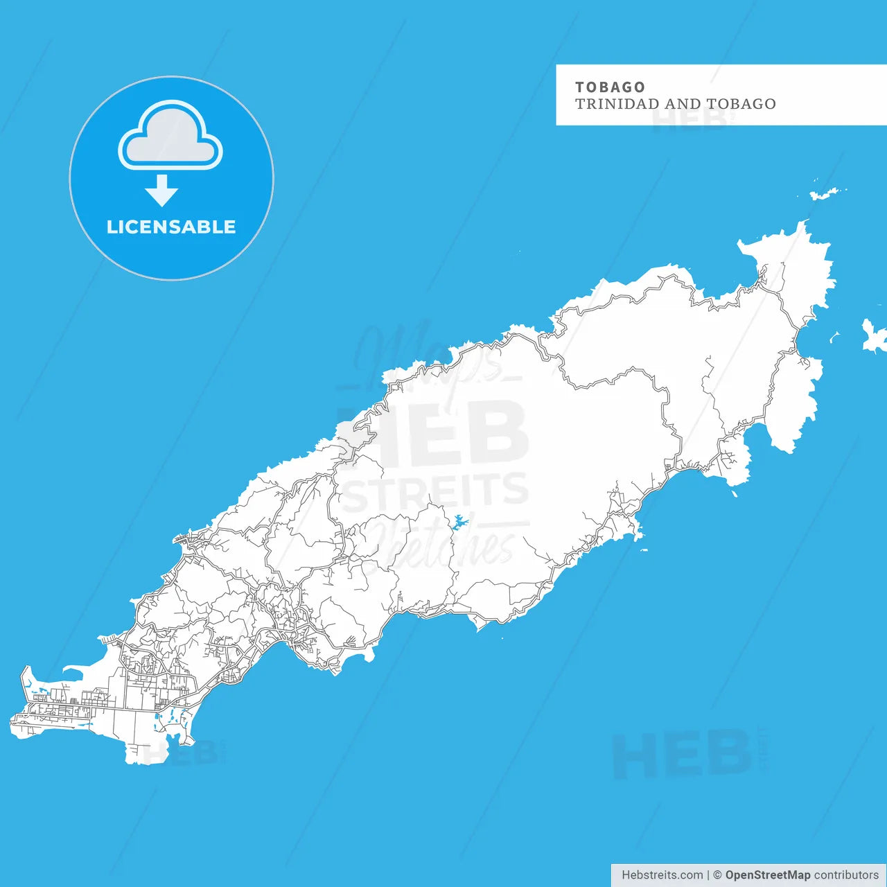 Map of Tobago Island