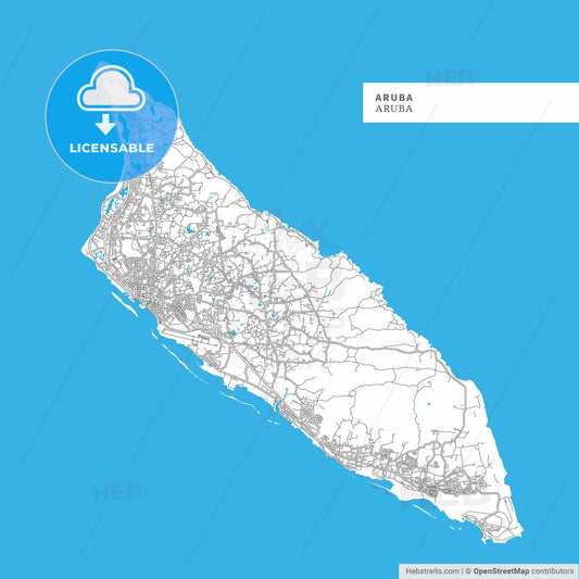 Map of Aruba Island