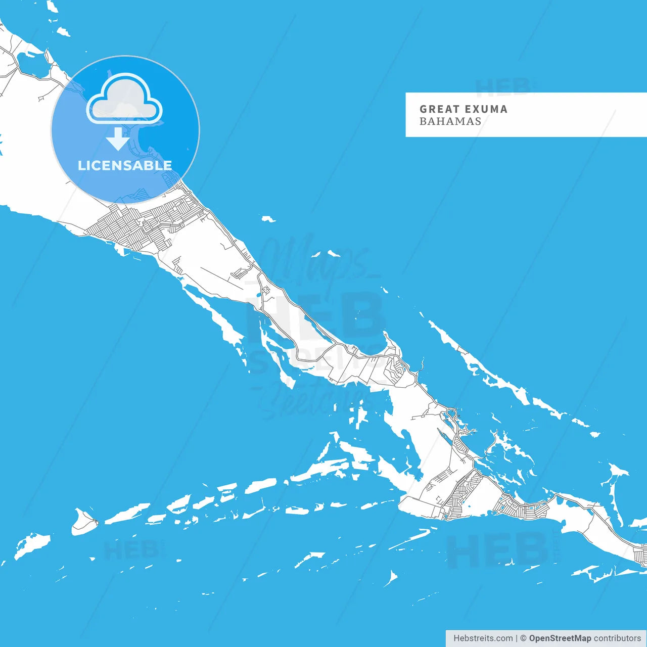 Map of Great Exuma Island