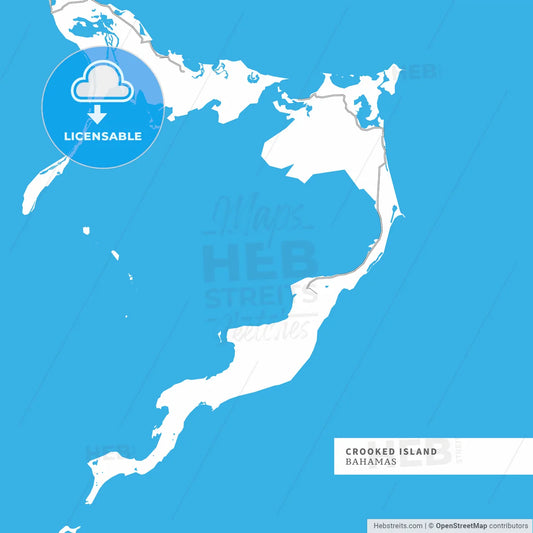 Map of Crooked Island Island