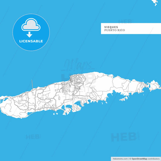 Map of Vieques Island