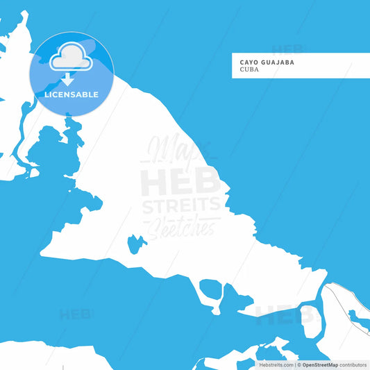 Map of Cayo Guajaba Island