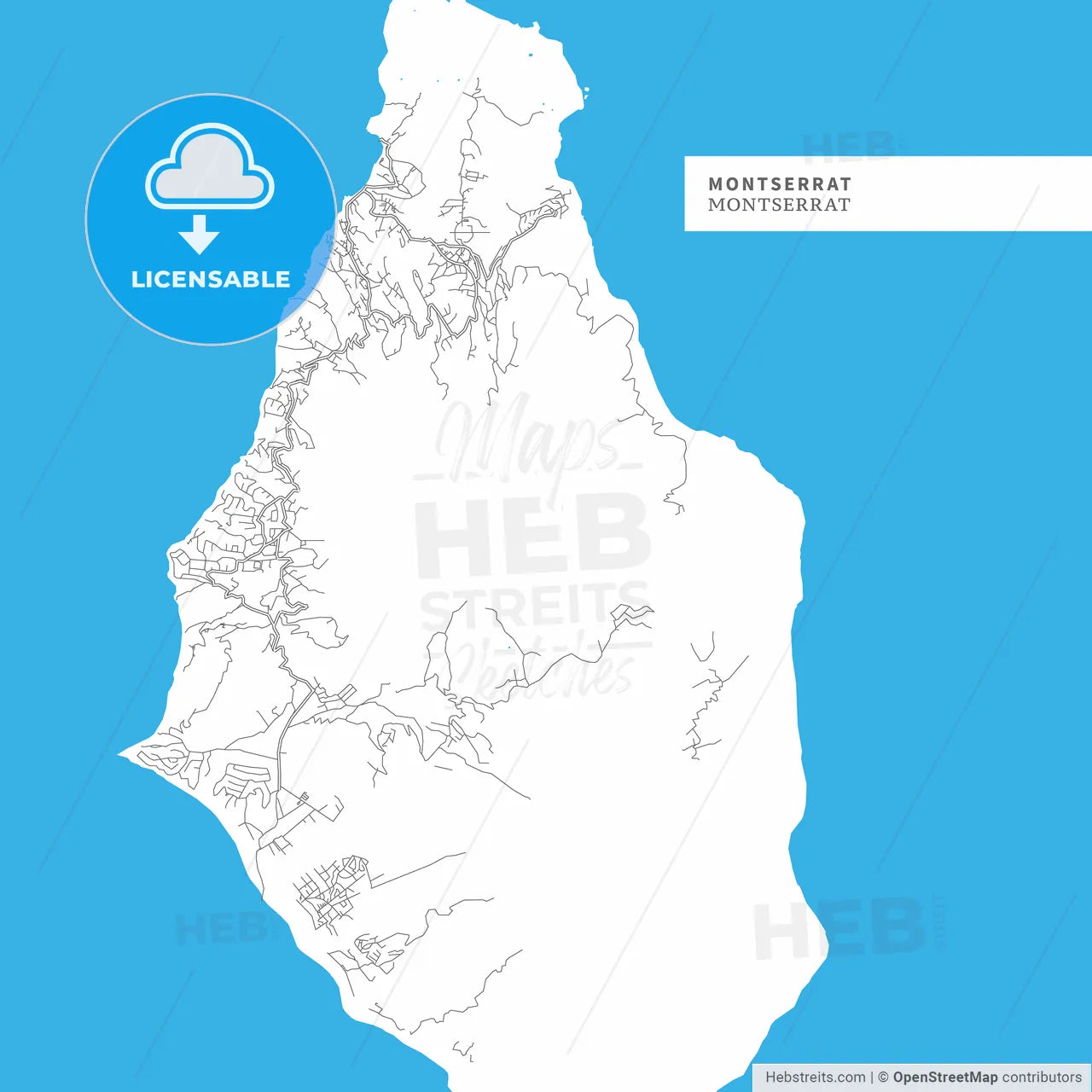 Map of Montserrat Island