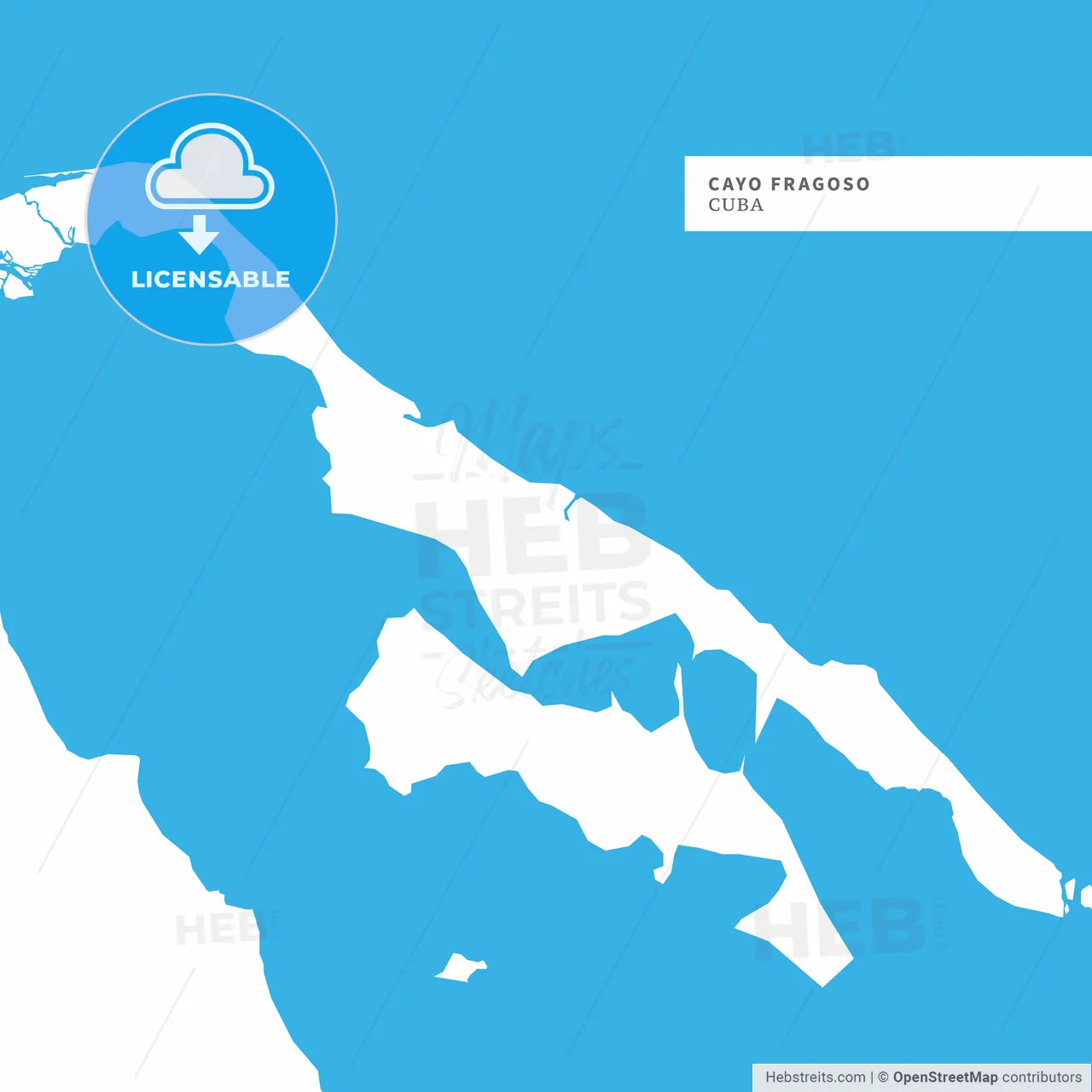Map of Cayo Fragoso Island