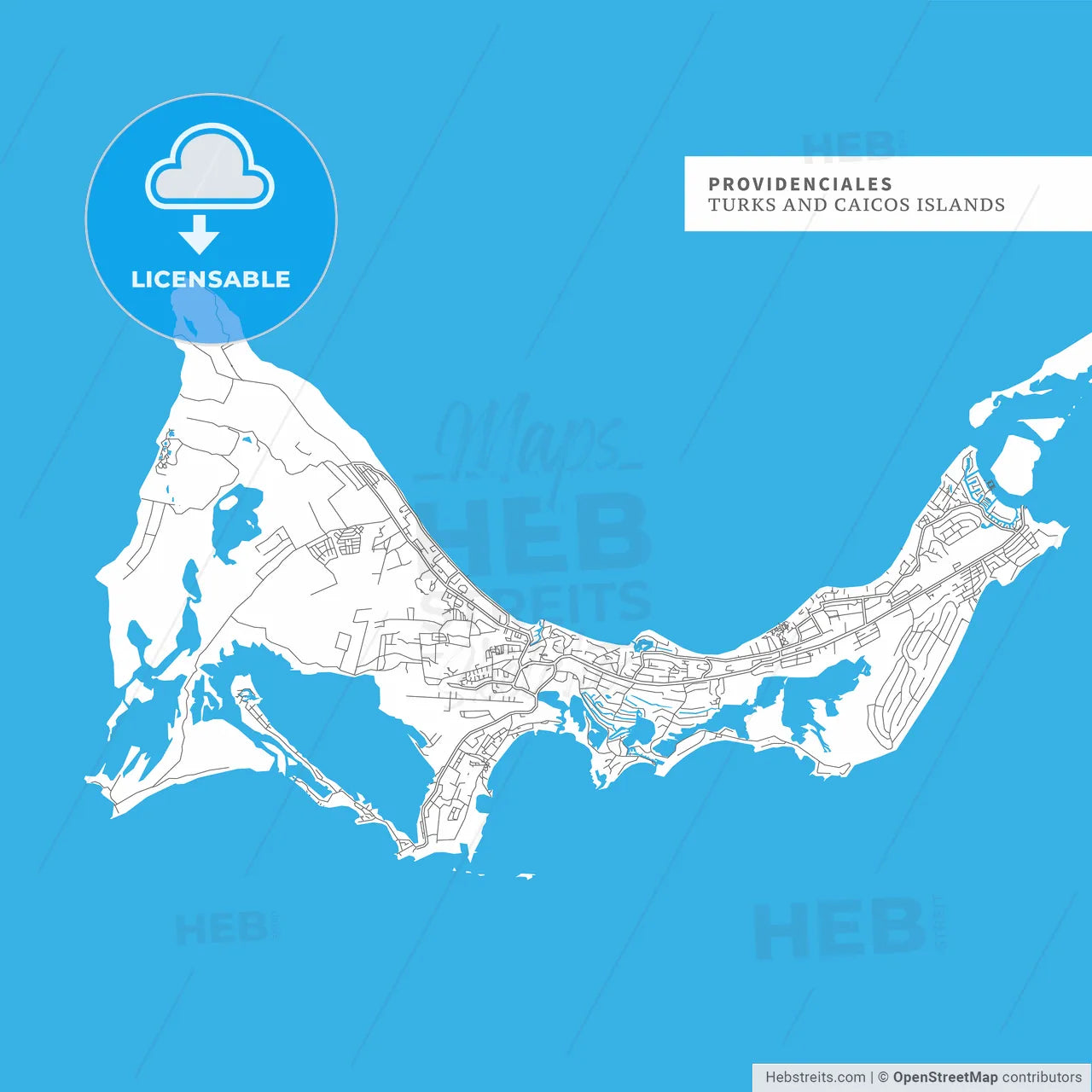 Map of Providenciales Island