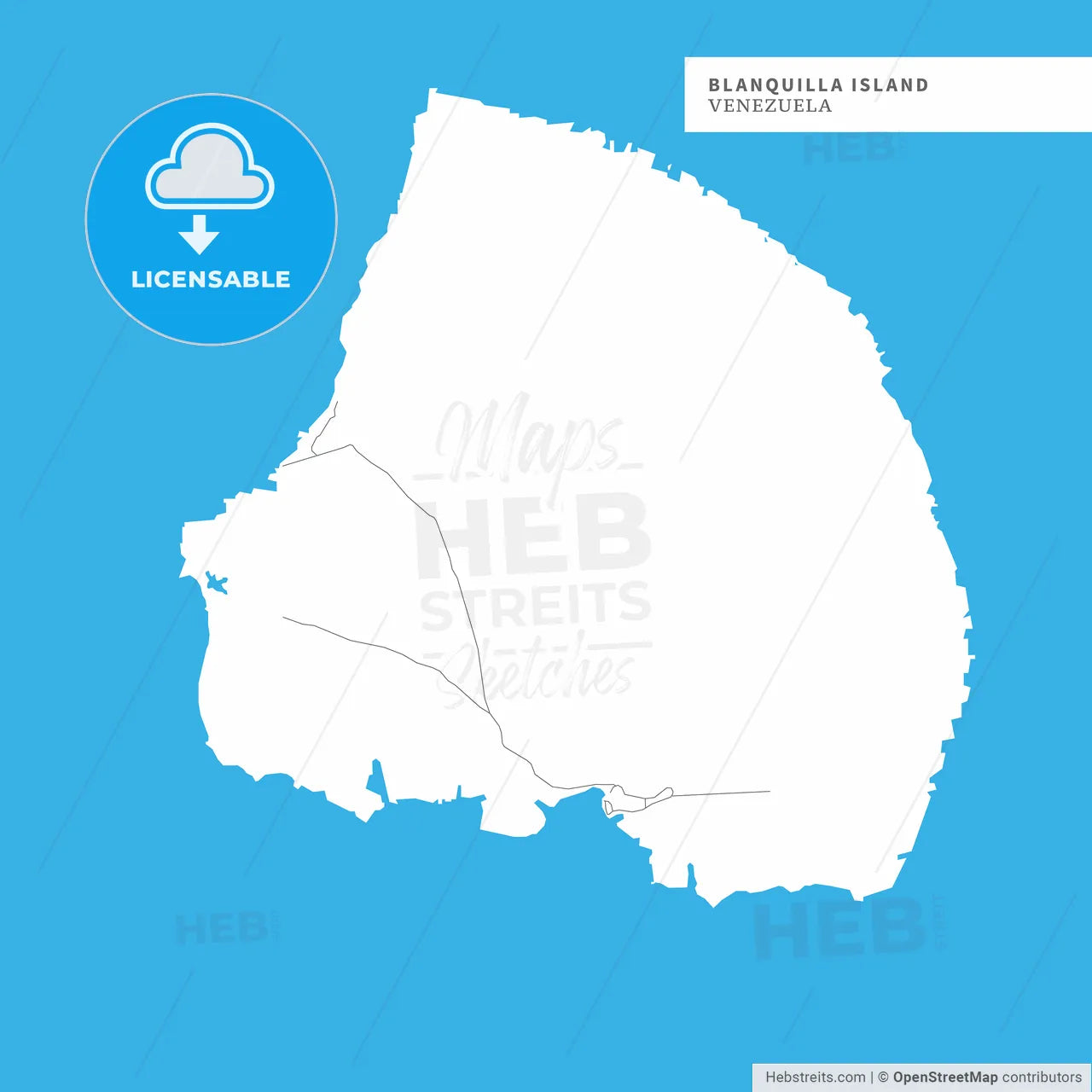 Map of Blanquilla Island