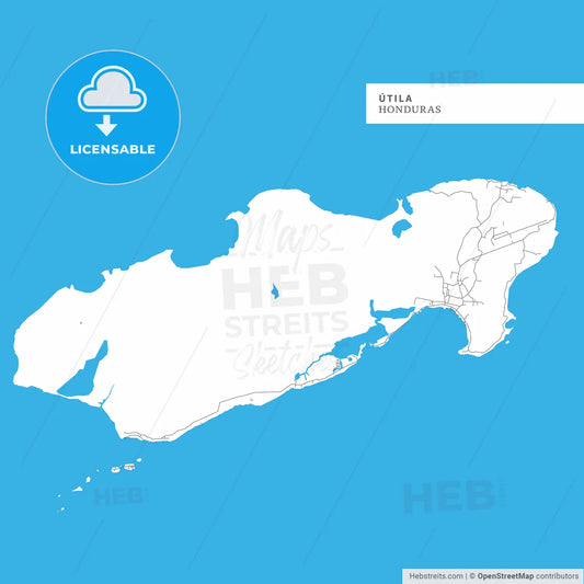 Map of Utila Island