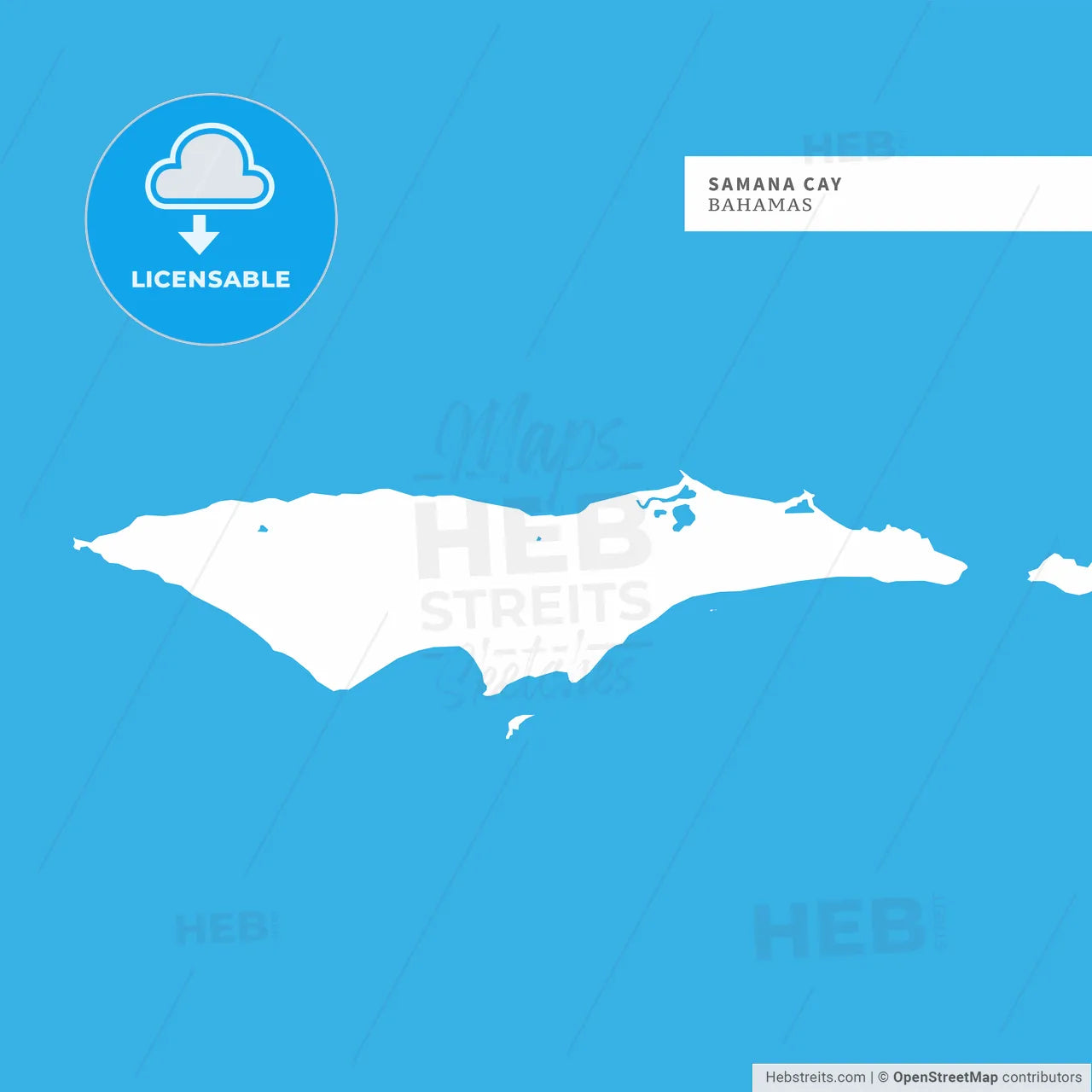 Map of Samana Cay Island