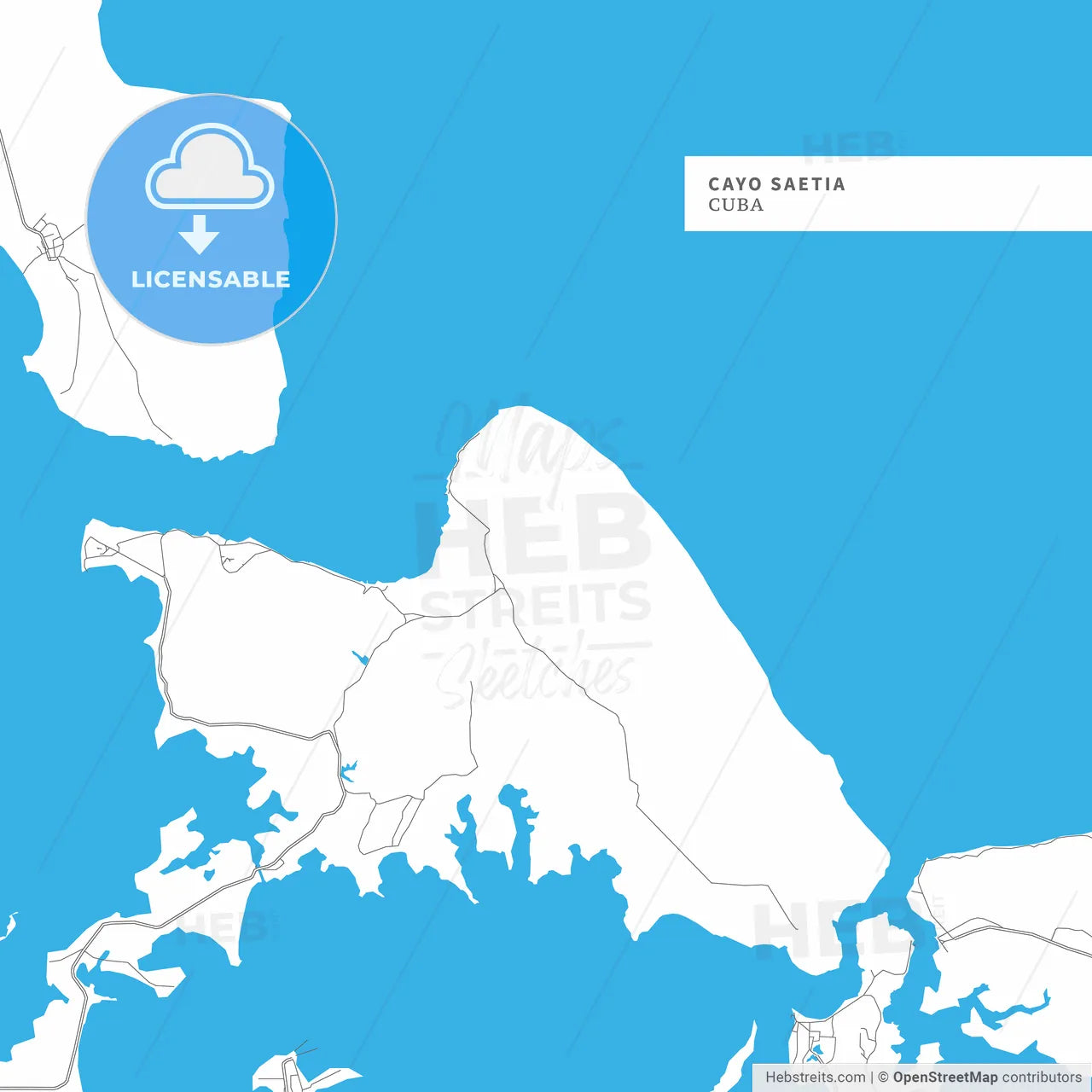 Map of Cayo Saetia Island