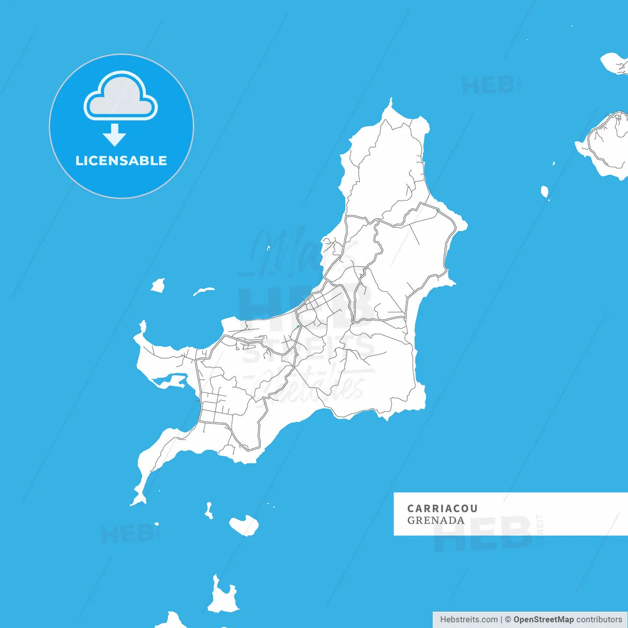 Map of Carriacou Island