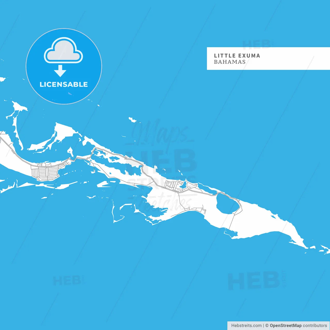 Map of Little Exuma Island