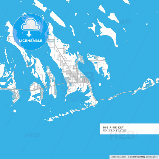 Map of Big Pine Key Island