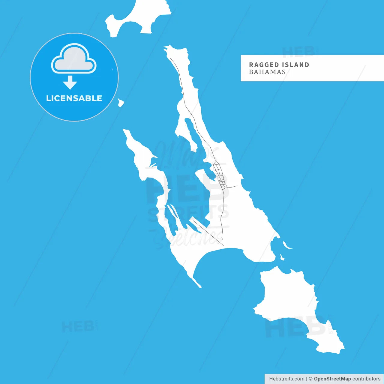 Map of Ragged Island