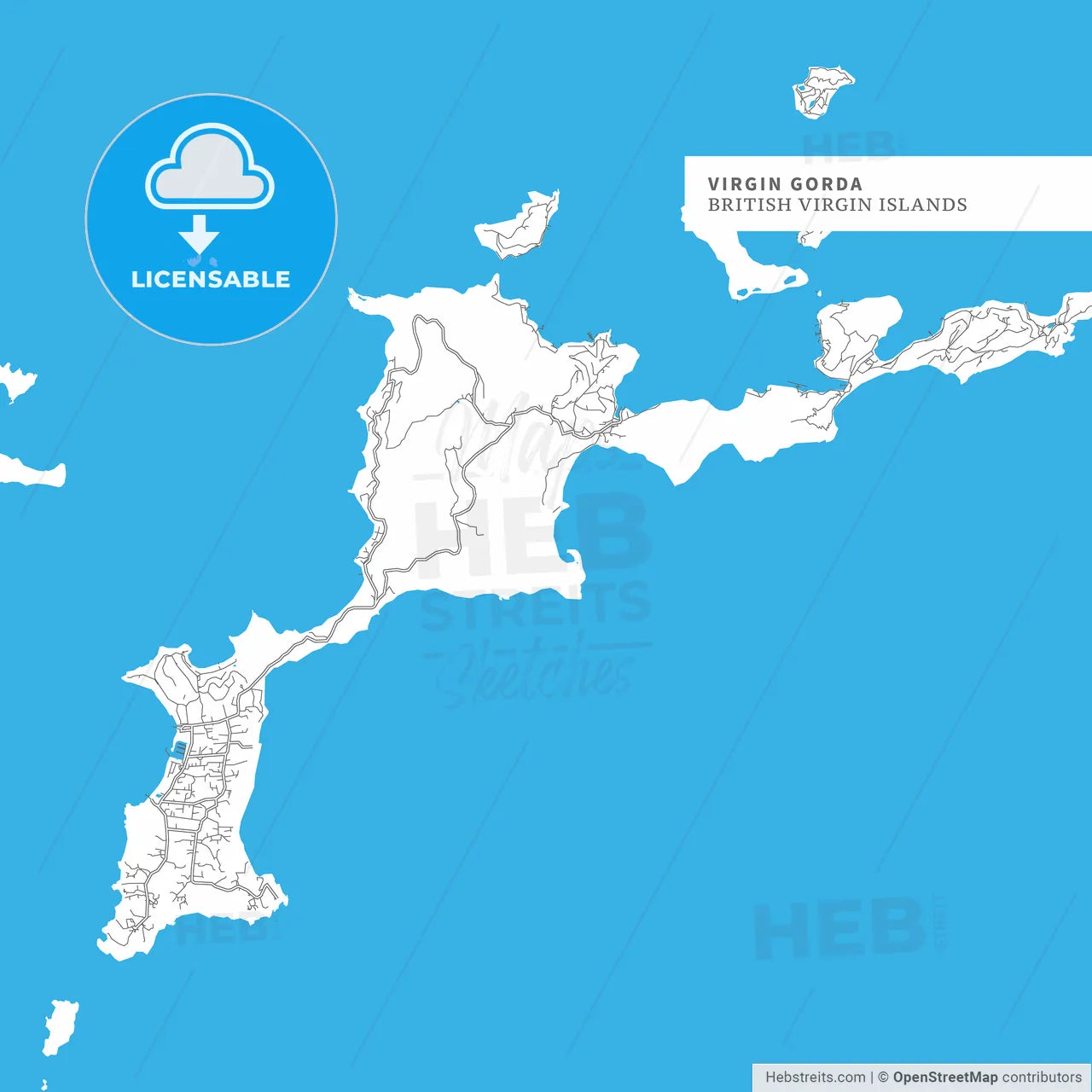 Map of Virgin Gorda Island