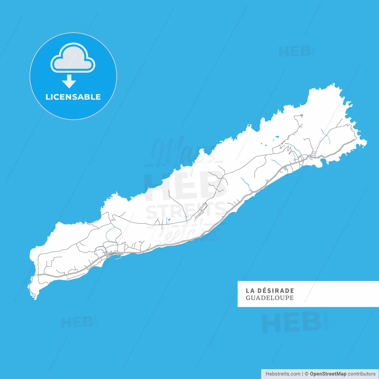 Map of La Desirade Island