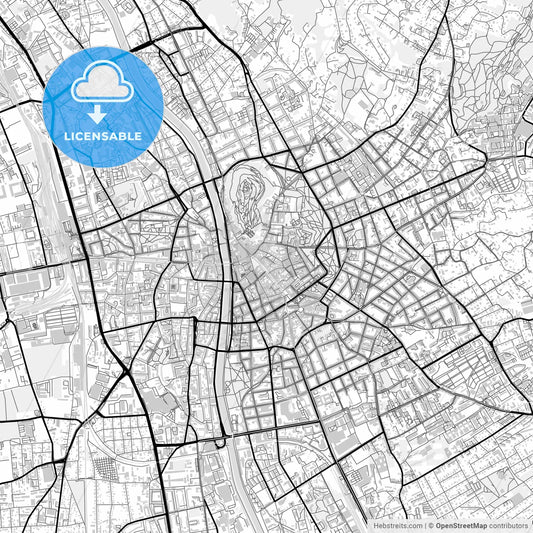 Downtown map of Graz, Austria