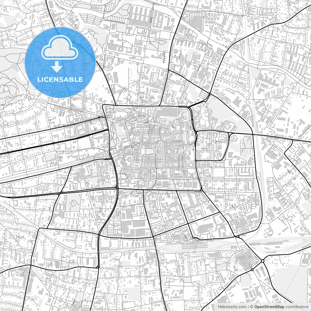 Downtown map of Klagenfurt, Austria
