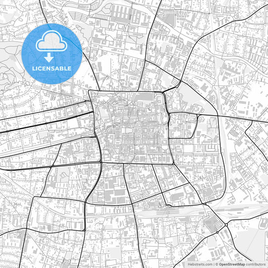 Downtown map of Klagenfurt, Austria