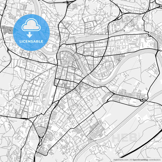 Downtown map of Villach, Austria