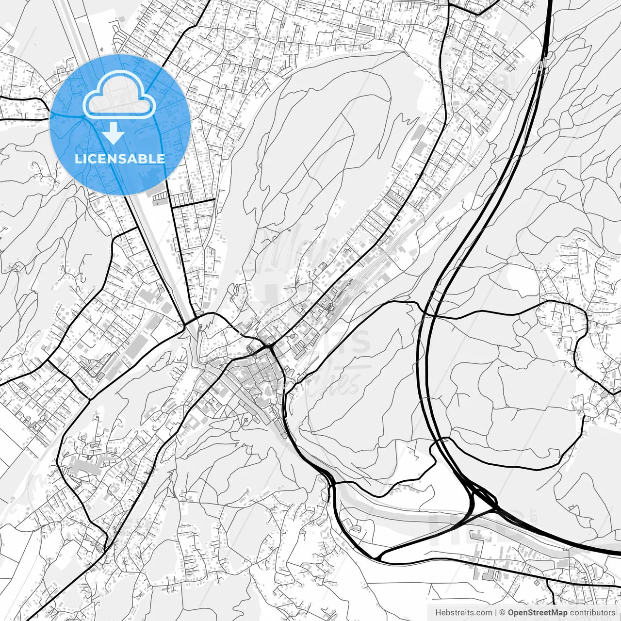 Downtown map of Feldkirch, Austria