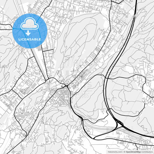 Downtown map of Feldkirch, Austria