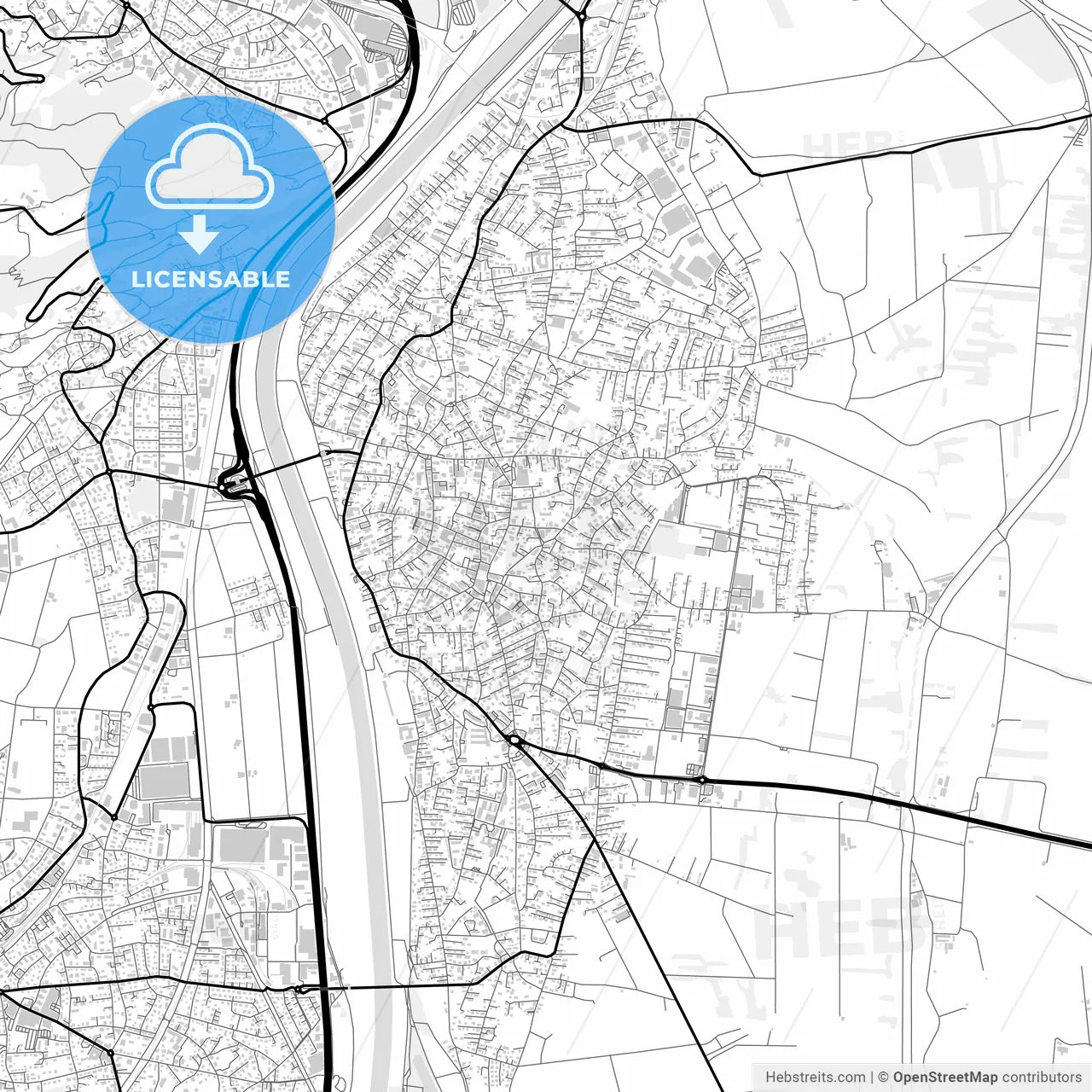 Downtown map of Lustenau, Austria