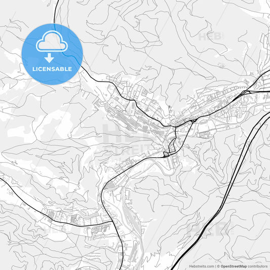 Downtown map of Kapfenberg, Austria