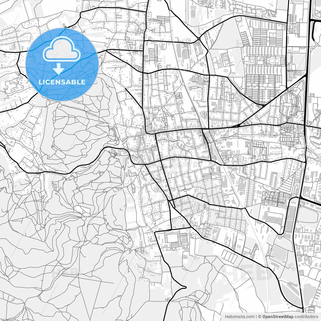 Downtown map of Mödling, Austria