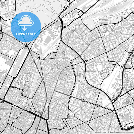 Downtown map of Schaerbeek, Belgium