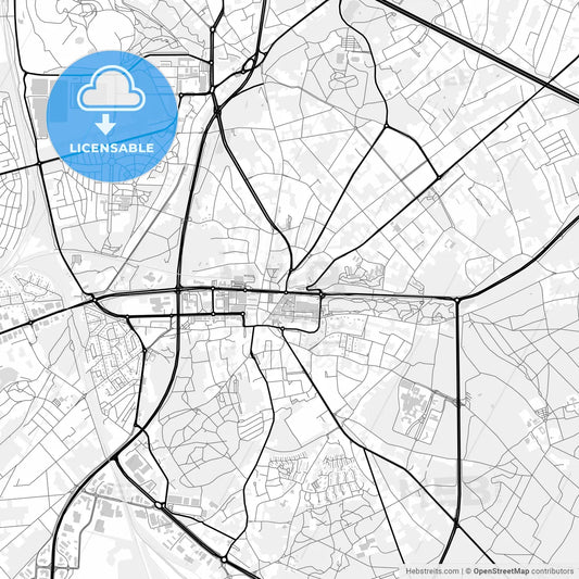 Downtown map of Genk, Belgium