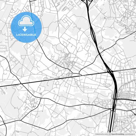 Downtown map of Dilbeek, Belgium