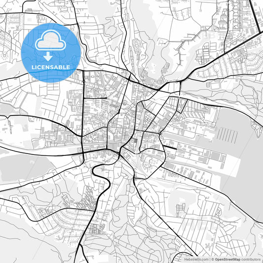 Downtown map of Vejle, Denmark