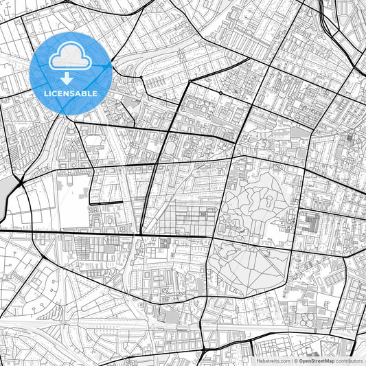 Downtown map of Frederiksberg, Denmark