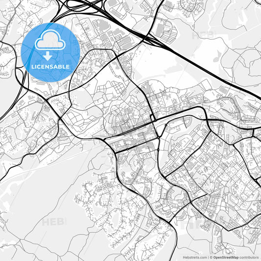 Downtown map of Espoo, Finland
