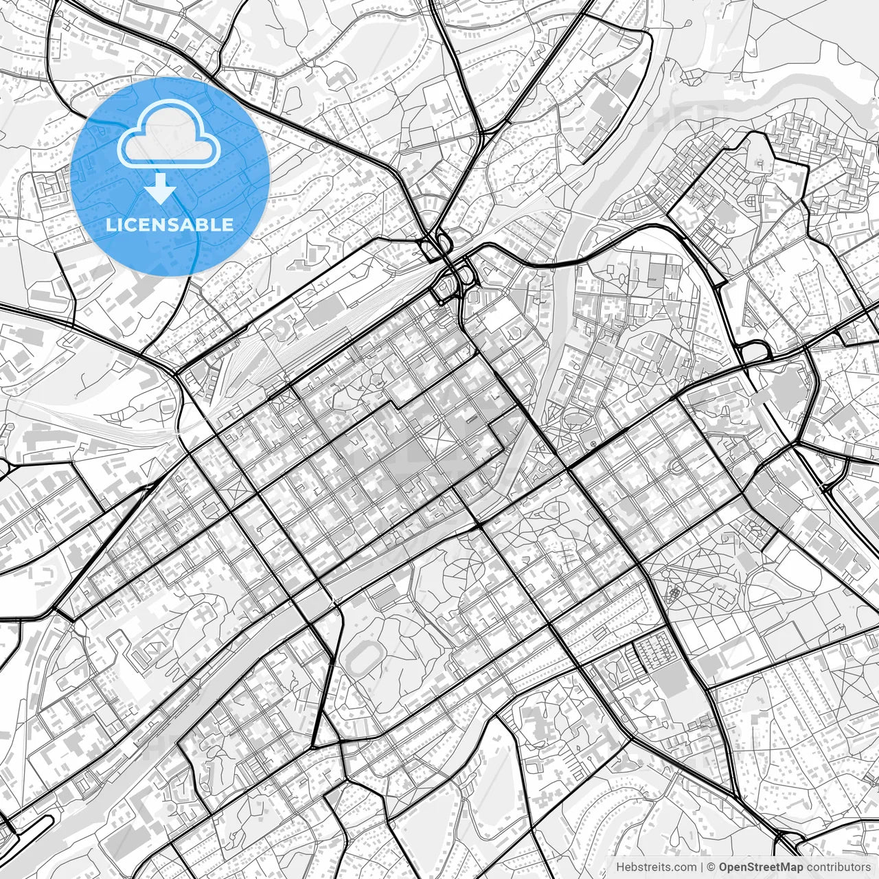 Downtown map of Turku, Finland