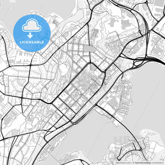 Downtown map of Jyväskylä, Finland