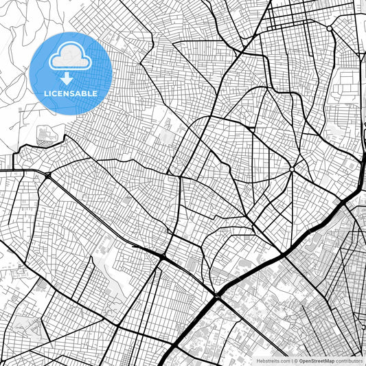 Downtown map of Peristeri, Greece